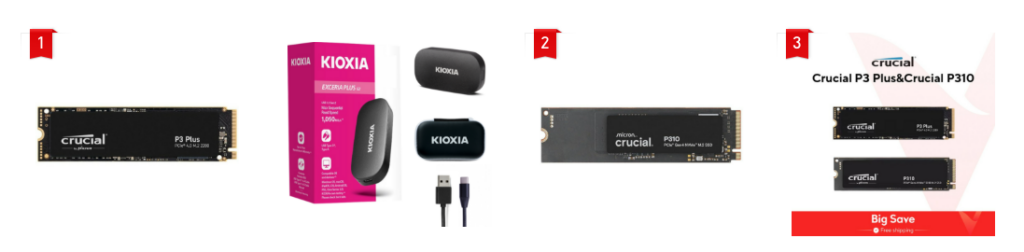 Crucial P3 Plus NVMe SSD